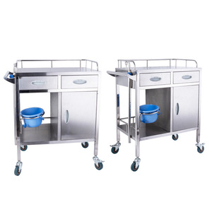 Carrito de Emergencia de Acero Inoxidable, Hermoso y Elegante, con Puerta Única de Apertura Superior, para Hospital - Product Image 2