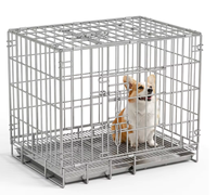 85 #   Atmungsaktiver, fahrzeugmontierter Indoor-Hundekäfig aus Eisen für kleine bis mittelgroße Hunde (Malteser, Teddy, Bichon, Pomeranian) mit Toilettenwanne