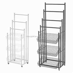 Einzelhandel geschäft Multifunktions-Convenient Store Metalldraht korbst änder Toy <span class=keywords><strong>Promotion</strong></span> Rack Umbrella Display Stand mit Haken - Product Image 5