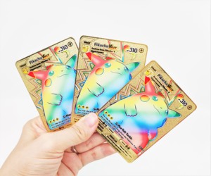 Thẻ Vàng Charizard Pikachu Vmax GX Vận Chuyển Nhanh Thẻ Giao Dịch Kim Loại Tùy Chỉnh Mới Trò Chơi Chọc Thẻ M0n - Product Image 5
