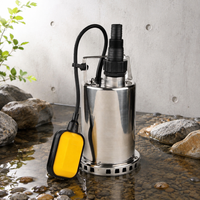 Pompe submersible en acier inoxydable Classe d'isolation B F IPX8 pour le drainage de l'eau propre avec câble d'alimentation de 10 m