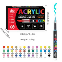Ensemble de marqueurs à peinture acrylique professionnels, encre automatique sans pression, séchage rapide, stylo acrylique, emballage personnalisé, commande en gros, fournisseur d'articles d'art
