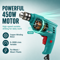Perceuses électriques Pusello OEM 450W en gros, perceuse à main filaire 10 mm, prix d'usine en promotion