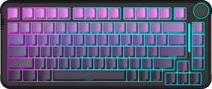 Clavier mécanique sans fil 75% personnalisable en usine, trois modes, hot-swap, RGB, Bluetooth, avec touches gravées latéralement, pour le gaming - Product Image 2