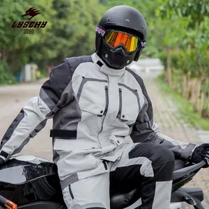 LYSCHY Breathable Motorcycle Riding Suit Waterproof Men's Motorcycle Racing Suit Fall Proof Jacket Rally All Season Equipment