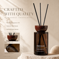 Diffuseur de roseaux en bois d'agar pur 200 ml personnalisé avec bouchon en bois, parfum d'intérieur à marque privée, commandes de senteurs mixtes en gros OEM ODM