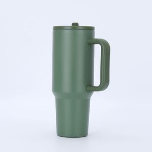 40oz H5.0 Handle Car Travel Mug Vacuum Tumbler Lid Straw Non-Slip Base ODM OEM Custom Color - Product Image 2