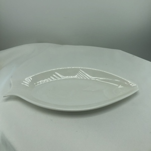 Assiette de service en mélamine en forme de sapin de Noël, écologique, blanche, incassable, <span class=keywords><strong>vaisselle</strong></span> pour hôtel, restauration, fête - Product Image 3