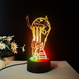 3D Acrylic Night <b>Light</b> Bedroom Decoration Football Games Messi Lamps LED Smart Home <b>Lights</b> Anime Lamp 16colors Changing <b>for</b> Kids - Product Image 4