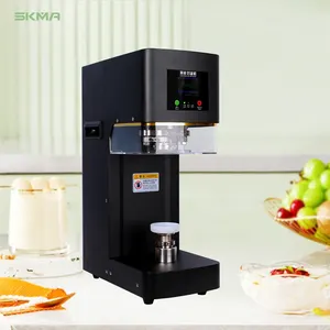 Hot Sale Black And White Automatic Pop Can Sealer Machine High Speed Wear Resistant Can Sealing Machine For Boba Tea Beverage