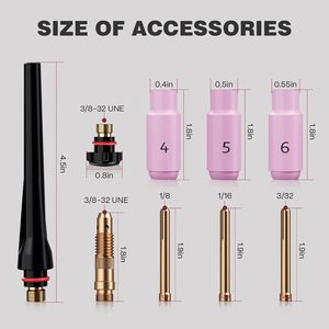 Torcia per saldatura TIG ARCCAPTAIN WP-26 raffreddata ad aria con avviamento ad alta frequenza, 13FT 150A, compatibile con TIG205 Pro/TIG205P Pro/TIG200P <span class=keywords><strong>ACDC</strong></span> - Product Image 6