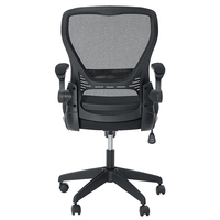 Silla de escritorio ergonómica para oficina, silla de ordenador de malla con soporte lumbar, reposabrazos abatibles