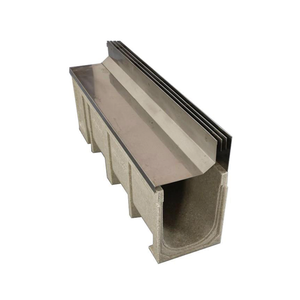 Drainage des eaux de pluie en extérieur Fossé Gouttière de pluie Systèmes de tranchées de drainage de tranchée de drainage avec couvercles de fentes en acier inoxydable - Product Image 5
