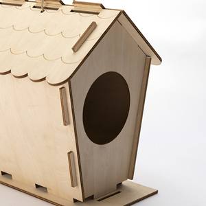 Spot Nid D'oiseau DIY Puzzle En Bois Découpé Au Laser Cage À Oiseaux Transfrontalière Maison Pendentif pour Tenture Murale Décor - Product Image 2