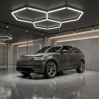 Plafonnier LED hexagonal portable, étanche, blanc froid, pour atelier, garage, salon de coiffure, avec garantie de 2 ans
