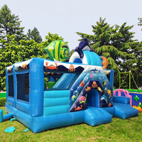 Château gonflable et trampoline en PVC de haute qualité personnalisés pour enfants, installation facile, utilisation intérieure/extérieure, 5x5m