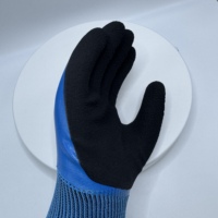 Gants de sécurité électriques en polyester tricoté 13G 1000V avec double revêtement en latex moussé