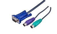 USB VGA KVM 15 Pin saklar standar Printer PS/2 kabel PVC jaket stok produk untuk PS/2 Keyboard Monitor Mouse