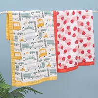 Serviette de bain à capuche pour bébé en pur coton, six couches, imprimé dessin animé, 105x105cm, couverture rafraîchissante d'été pour enfants, pour la salle de bain