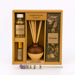 Lavender Premium Home Fragrance <b>Gift</b> <b>Set</b> with Reed Diffuser Potpourri and Fragrance Oils Elegant Decorative Collection - Product Image 1