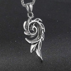 Collier Flamme de Mode pour Hommes, Pendentifs en Acier Inoxydable, Chaîne de Bijoux, Colliers Ras-du-Cou pour Hommes - Product Image 1