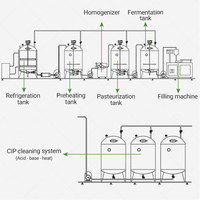 Chaîne de production professionnelle compacte de 50 L pour la fabrication de lait, crème et yaourt UHT – Prix compétitif