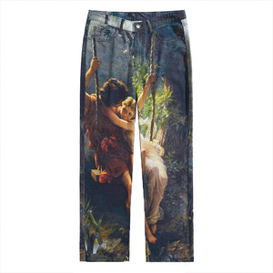 Streetwear Manufacturers <strong>Print</strong> <strong>Jeans</strong> <strong>Men</strong> Fashion Custom 3D DTG <strong>Printing</strong> Designer Tie-dye Straight Leg Blue <strong>Men's</strong> <strong>Jeans</strong> for <strong>Men</strong> - Product Image 1