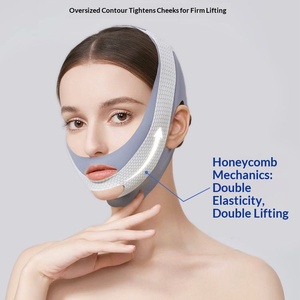 Accesorios para los ojos: Banda reafirmante facial para levantamiento y reducción de doble mentón, con efecto lifting y relajante para dormir. - Product Image 4