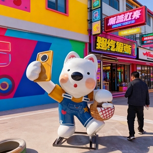 CS050 Retail Store Front Decor Large FRP Flower Bouquet Sculpture Crafted Tulip Bow Figurine Statues - Product Image 3