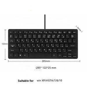 <span class=keywords><strong>Mini</strong></span> teclado ultrafino para portátil <span class=keywords><strong>K1000</strong></span>, Popular, Universal, con cable USB, para ordenador de oficina, portátil, tableta, teclados, goma cereza, Rusia - Product Image 4