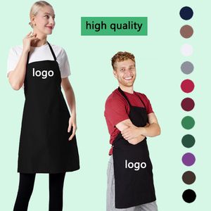 Delantal de Cocina Unisex con Logotipo Personalizado <span class=keywords><strong>para</strong></span> Barbería, Personal de Limpieza, Hotel, Salón de Belleza, Color Liso, Poliéster, Sin Costuras - Product Image 1