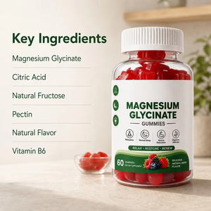 Gommes à mâcher au sucre de noix de soja et au glycinate de magnésium pour régime <span class=keywords><strong>sans</strong></span> produits laitiers - Product Image 1