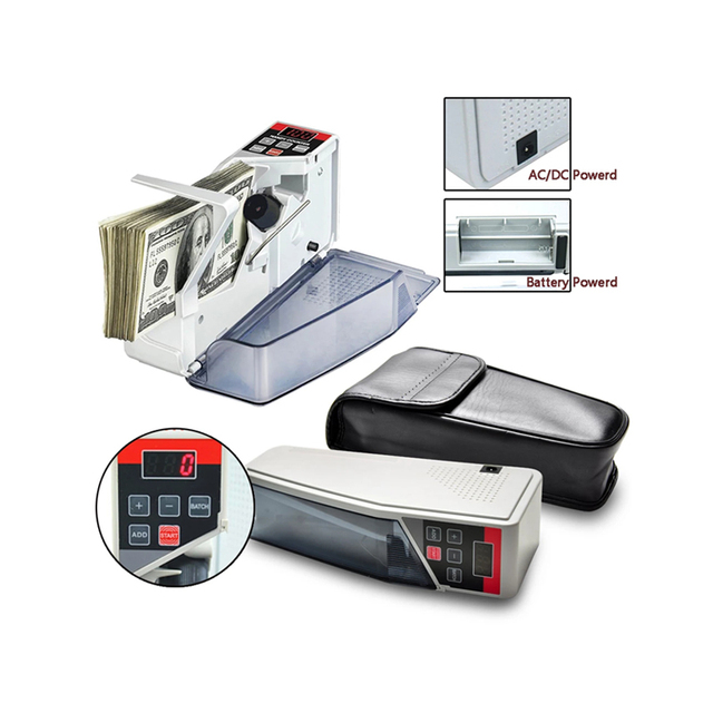 Portable Mini Portable Bill Counter Money & Currency Counter Portable Cash Counting Machine