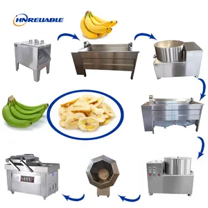 Alta qualidade pequena escala banana chips processamento planta fazendo produção linha fabricação unidade banana chips máquina