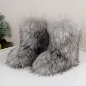 Botas <span class=keywords><strong>de</strong></span> nieve planas <span class=keywords><strong>de</strong></span> caña media SHUNLONG, estilo europeo-americano, cálidas para invierno, exportación transfronteriza, modelo K2, accesorios <span class=keywords><strong>de</strong></span> personaje - Product Image 4