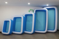 Großer, Langlebiger, Umweltfreundlicher PVC-Rechteckiger Faltbarer Aufblasbarer Tragbarer Swimmingpool für Kinder, Innen- und Außenbereich, Garten
