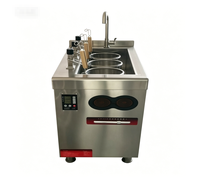 Cuiseur à pâtes à induction en acier inoxydable à six trous pour restaurant, station de cuisson ouverte