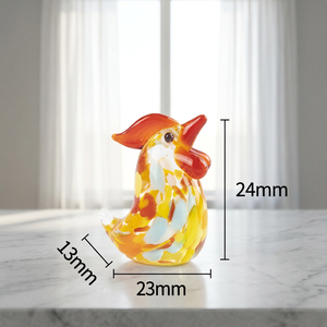 Figuras de gallinas de cristal hechas a mano al por mayor para un regalo animal único y colorido - Product Image 2