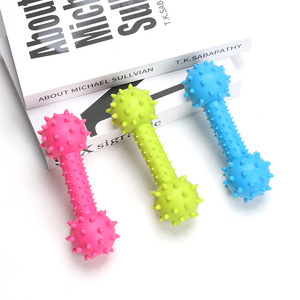 TPR Dog Chew Toy <b>Dumbbell</b> 80g 14cm Durable Dental Cleaning Pet Supplies - Product Image 1