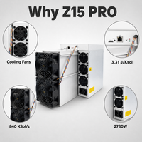 Mineur ASIC Z15 Pro 840K, Mineur Zcash ZEC, Machine de minage Equihash, Antminer 840KSol 2780W, Mineur Crypto Bitmain ZEN