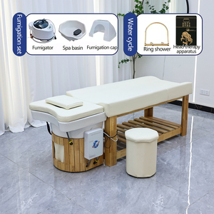 Cama de Spa Japonesa para el Cabello, Diseño Superior de Muebles de Madera, Cama de Champú Personalizable para Spa Capilar, Mesa para Tratamientos Faciales con Vapor - Product Image 5