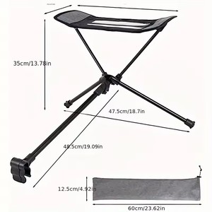Silla Plegable Portátil con Reposapiés - Ultraportátil, Ergonómica, Plegable y Ajustable, para Camping, Playa y Actividades al Aire Libre - Product Image 5