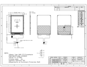 Polcd 2.8 inch TFT LCD 2.8 inch SPI Kleine Kleurrijke 240x320 Resolutie LCD Display Module met IPS Kijkhoek - Product Image 3
