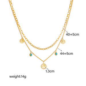 Collier vintage en or bohème pour femmes, plaqué or, arbre de vie/coeur d'amour, bijoux, cadeau pour femme maman fille - Product Image 5