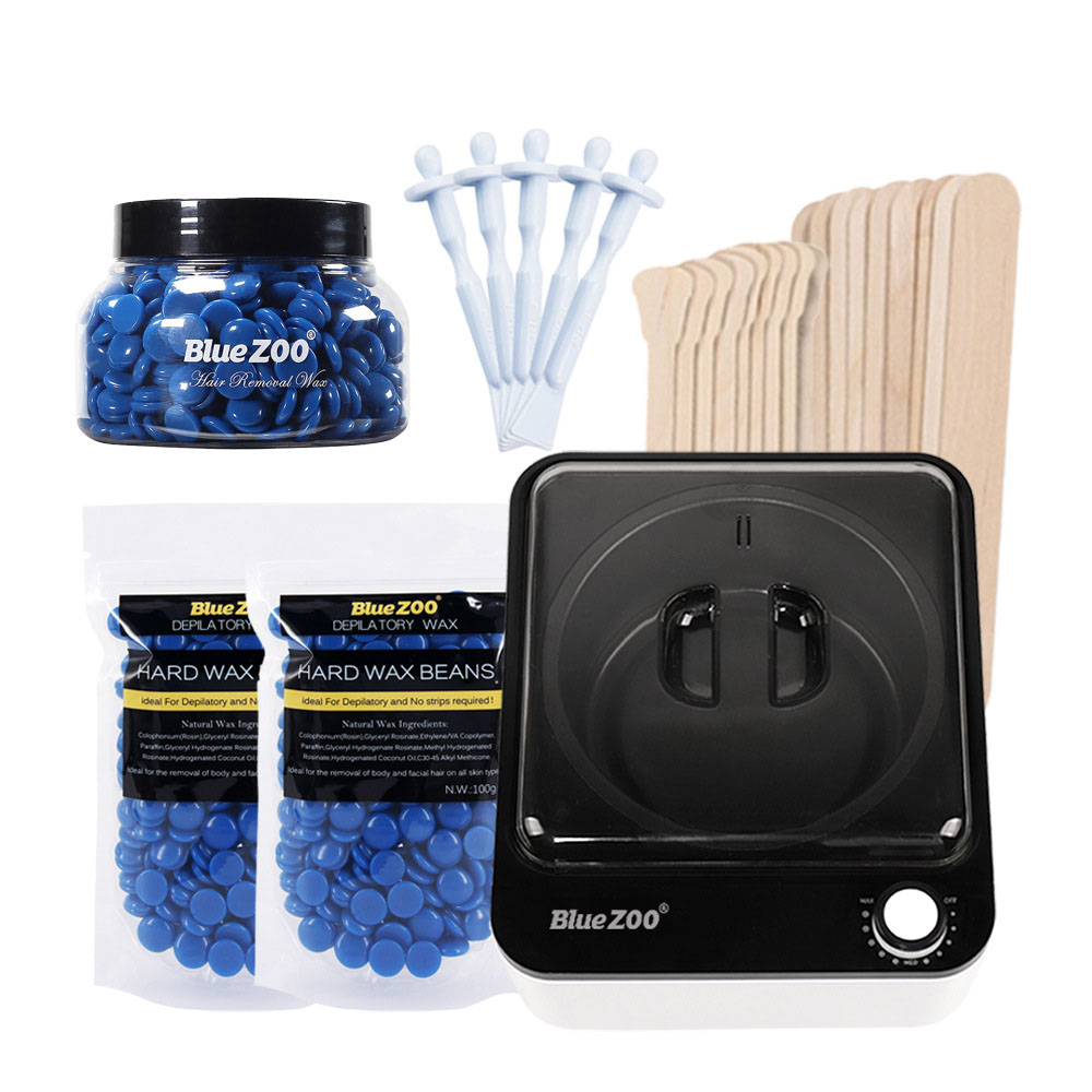 Набор для нагревания воском, легкое в использовании средство для удаления волос с твердыми восковыми бобами, несколько формул, для женщин