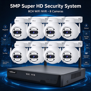 <span class=keywords><strong>SriHome</strong></span> vente chaude 5MP sans fil NVR Kit CCTV extérieur intelligent 8 canaux Kit système de caméra de sécurité prend en charge l'audio bidirectionnel - Product Image 1