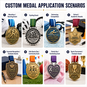 Médaille de récompense d'entreprise avec logo gravé sur métal, ruban et boîte cadeau pour la reconnaissance des employés - Product Image 6