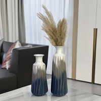 Vase de table en métal décoratif en fer mat, écologique, style moderne, ferme et côtier, pour décoration intérieure, centre de table, salon, vente en gros