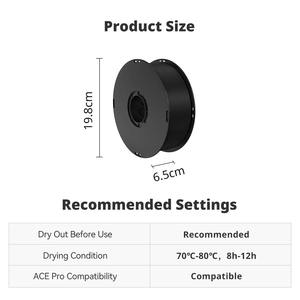 Filamento para Impresora 3D ABS PLA, 1.75mm de Diámetro, 3kg/rollo, Resistente a Impactos y Temperatura, para Kobra 3 Max S1C - Product Image 6