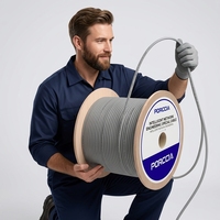 Câble Cat6a S/FTP 305m en boîte, double blindage, isolation en mousse PE, gaine B1 LSZH, câble Ethernet LAN en vrac, 23AWG, 500MHz, 10Gbps